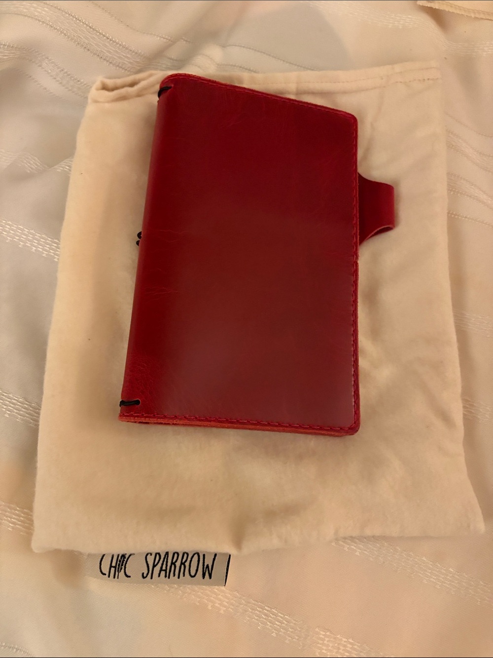 sparrow Crimson Leather Travel Wallet